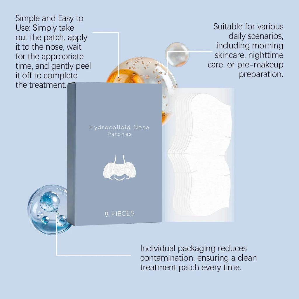 Nicotinamide Nose Patches Clean Excess Oil Unclog Pores Remove Blackheads Smooth Rough Skin Hyaluronic Acid Pore Cleansing Patch
