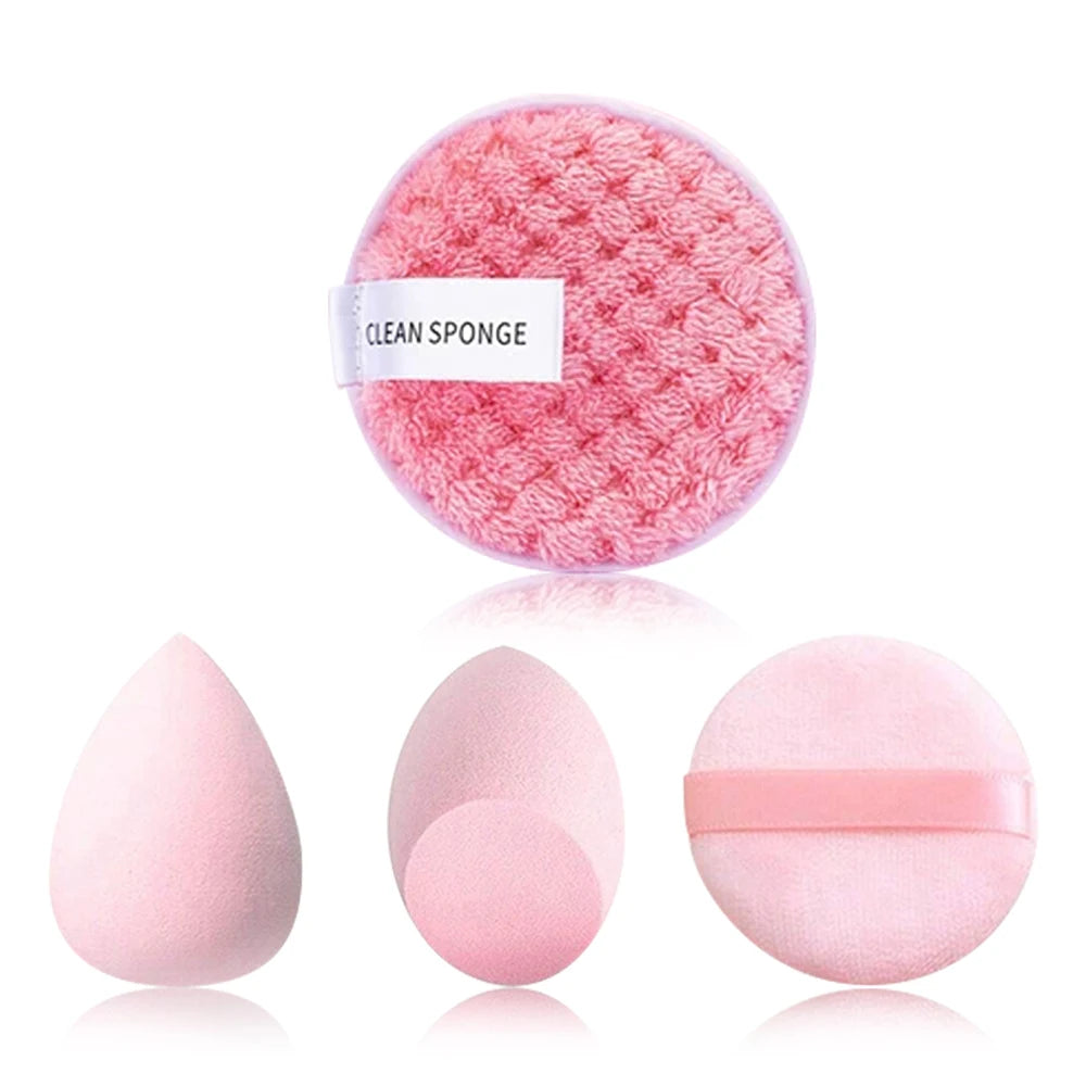 33pcs beauty set makeup kit  large and small beauty sponges for flawless makeup application and removal of makeup full set