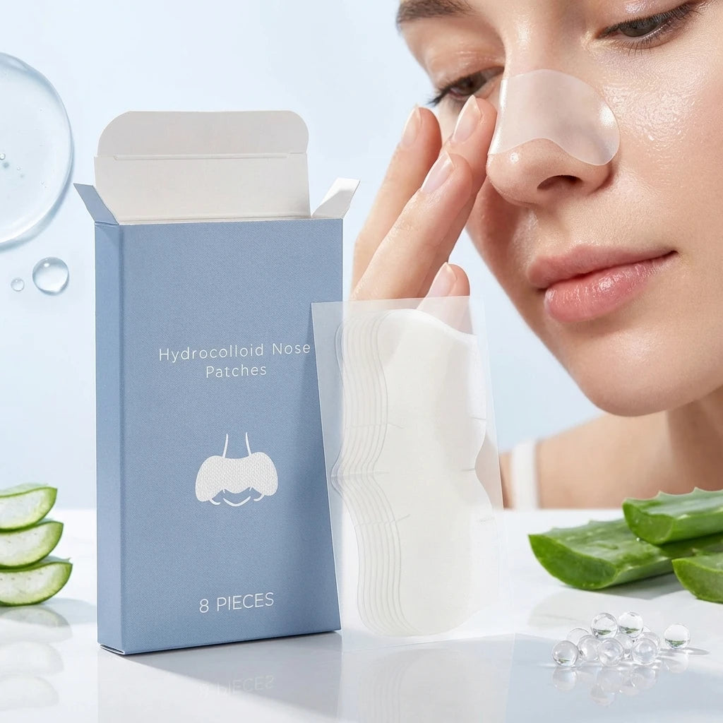 Nicotinamide Nose Patches Clean Excess Oil Unclog Pores Remove Blackheads Smooth Rough Skin Hyaluronic Acid Pore Cleansing Patch