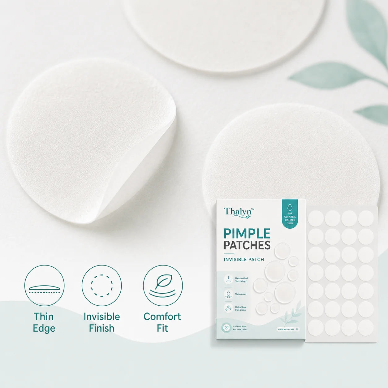 400PCS Large Round Pimple Patches White Invisible Acne Patch Skin Cover Sticker Makeup Patch Daily Skincare Beauty Patch