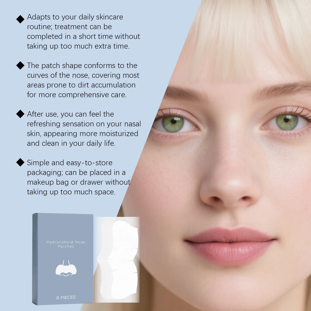 Nicotinamide Nose Patches Clean Excess Oil Unclog Pores Remove Blackheads Smooth Rough Skin Hyaluronic Acid Pore Cleansing Patch