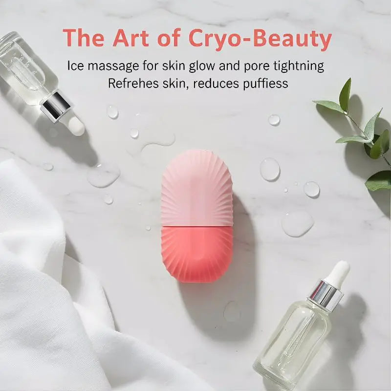 Silicone Ice Mold 1Pcs Shell Pattern For Face Ice Roller Beauty Soothing Skin Tightening Puffiness Cooling At Home