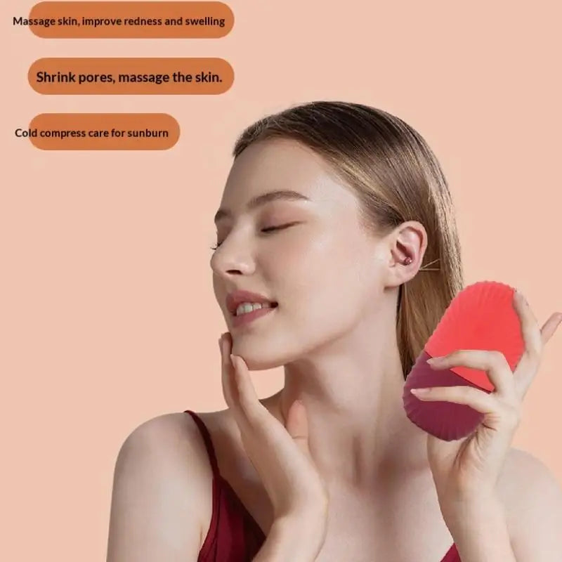 Silicone Ice Mold 1Pcs Shell Pattern For Face Ice Roller Beauty Soothing Skin Tightening Puffiness Cooling At Home