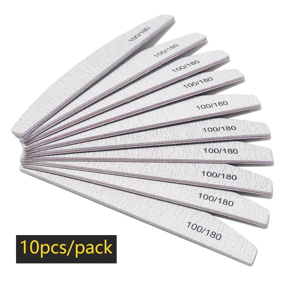 5/10pcs Each package Professional nail files Reusable double-sided sanding board nail shaping beauty tools.