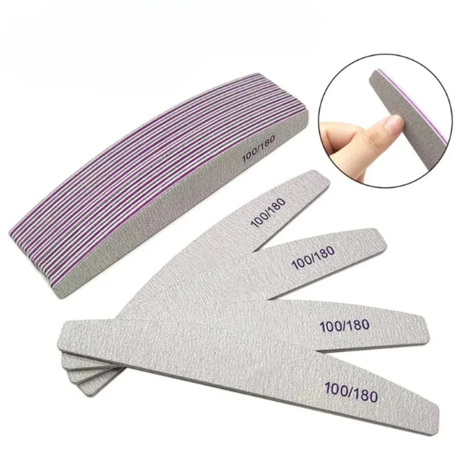 5/10pcs Each package Professional nail files Reusable double-sided sanding board nail shaping beauty tools.