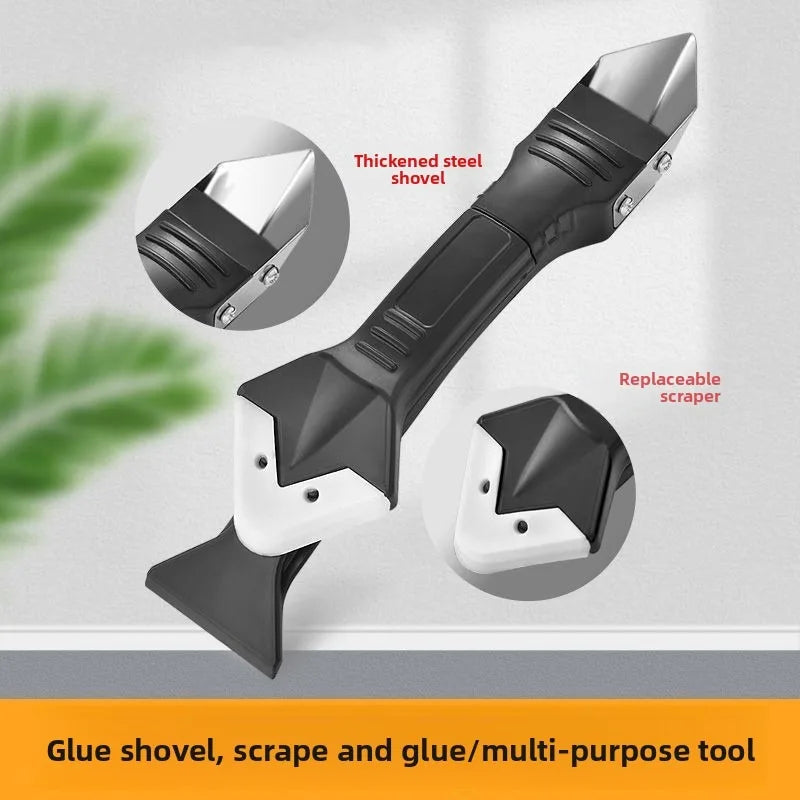Silicone Scraper Squeegee Glue Remover Knife Caulking Angle Beauty Crack Trowel Tool Grout Scraper Kit 5in1 Multifunctional Home