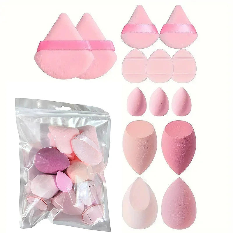 33pcs beauty set makeup kit  large and small beauty sponges for flawless makeup application and removal of makeup full set