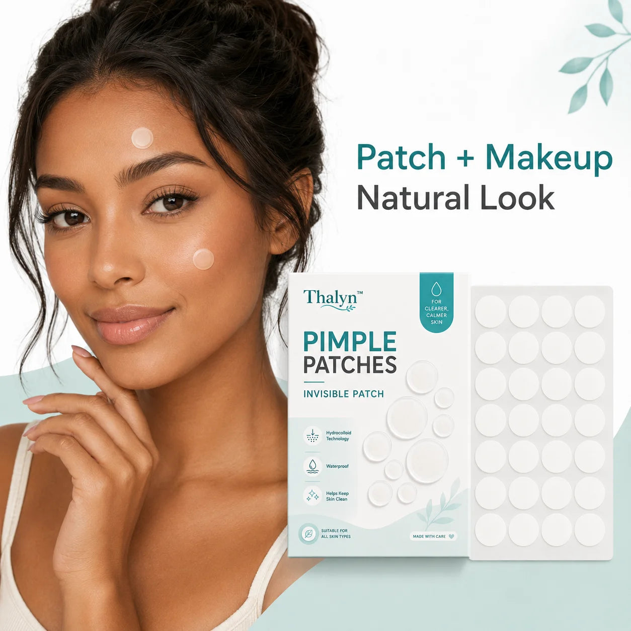 400PCS Large Round Pimple Patches White Invisible Acne Patch Skin Cover Sticker Makeup Patch Daily Skincare Beauty Patch