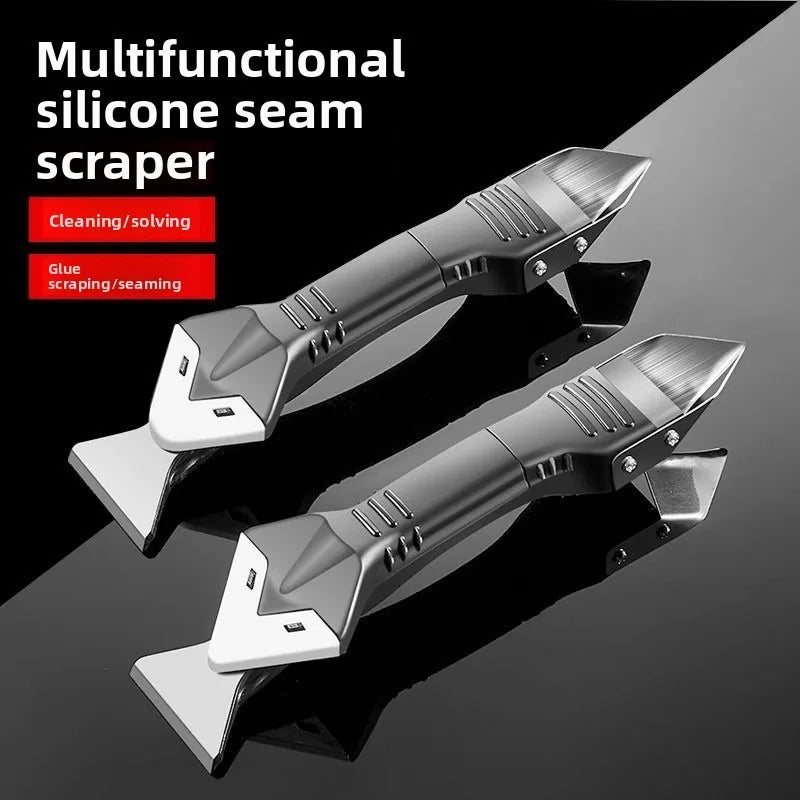 Silicone Scraper Squeegee Glue Remover Knife Caulking Angle Beauty Crack Trowel Tool Grout Scraper Kit 5in1 Multifunctional Home