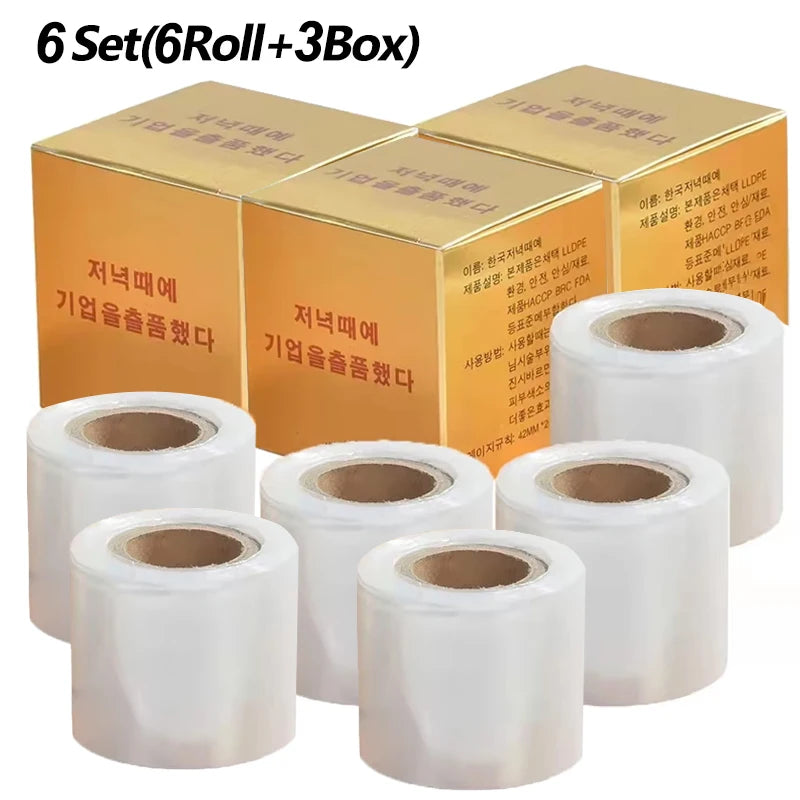 1/5/10p Tattoo Eyebrow Microblading Preservative Film Plastic Wrap/Box 42mm*200m Tattoo Accessory Semi Permanent Makeup Supplies