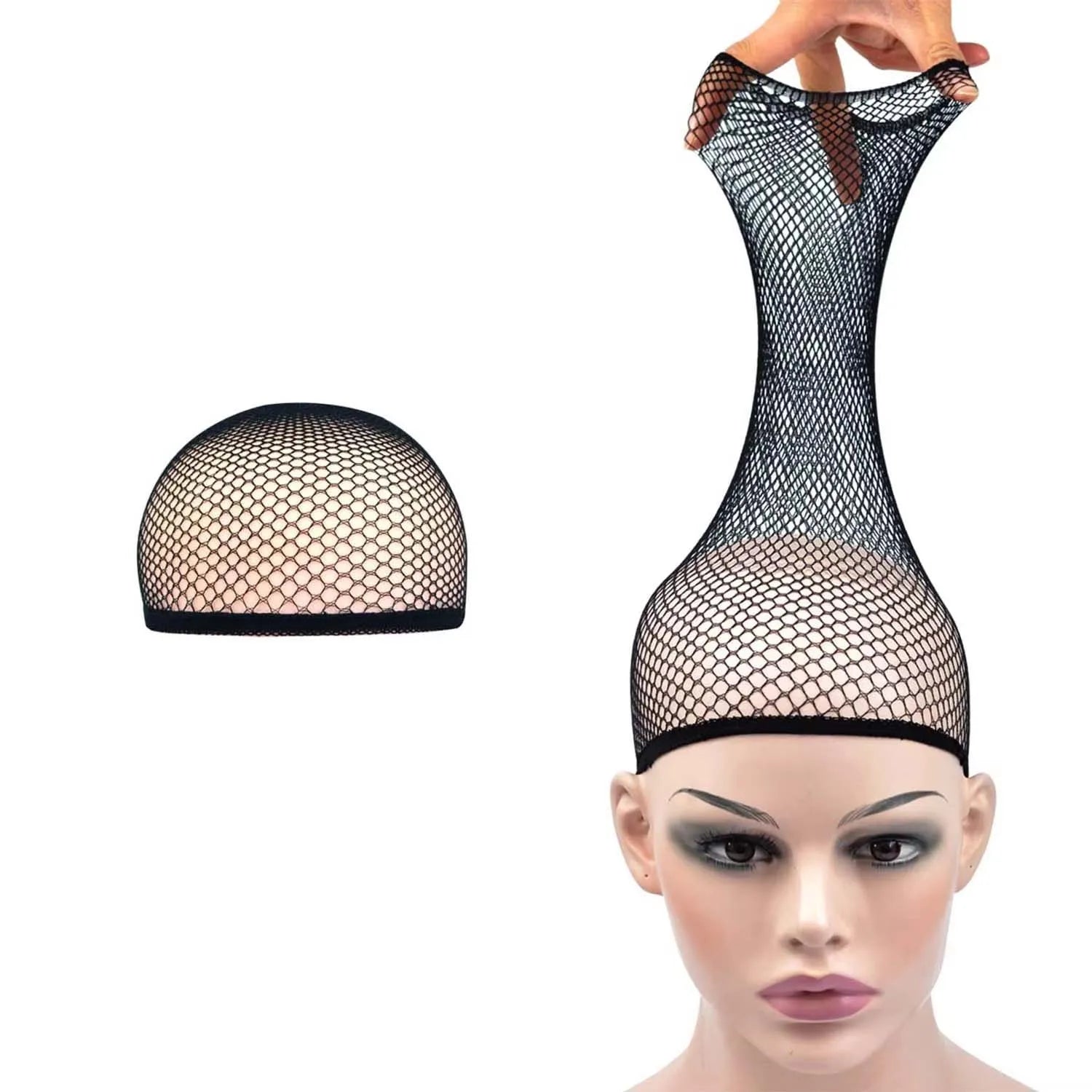 Hairnets good Quality Mesh Weaving Black Wig Hair Net Making Caps Weaving Wig Cap Hair Nets